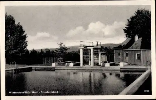 Ak Winterstein Thüringer Wald, Partie im Schwimmbad