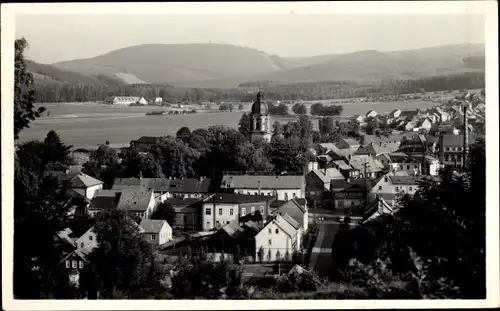 Ak Tambach Dietharz in Thüringen, Panorama mit Kirche