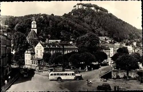 Ak Königstein an der Elbe Sächsische Schweiz, Stadt, Festung, Kirche, Bus