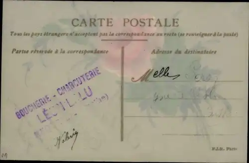 Zelluloid Ak Blühende Blume, Kitsch