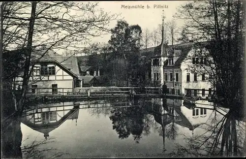 Ak Dresden Pillnitz, Meixmühle, Gondelteich
