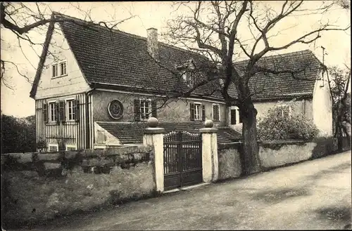 Ak Dresden Hosterwitz, Weber-Haus, Dort komponierte Carl Maria von Weber den Freischütz