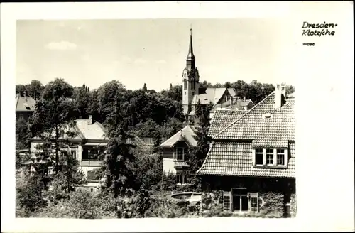 Ak Dresden Klotzsche, Teilansicht, Kirche