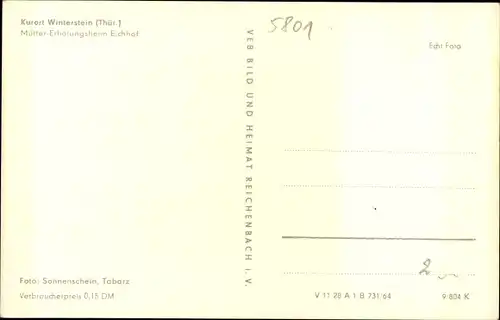 Ak Winterstein Waltershausen Thüringen, Mütter Erholungsheim Eichhof, Gebäude