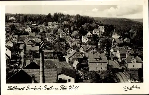 Ak Tambach Dietharz in Thüringen, Blick zur Leninstraße mit den Kurheimen