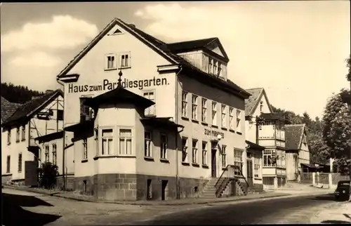 Ak Engelsbach Leinatal in Thüringen, Haus zum Paradiesgarten