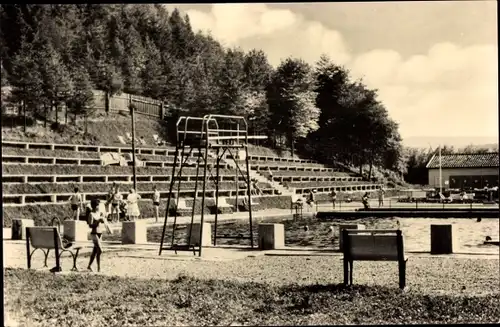 Ak Schönau vor dem Walde Leinatal, Waldbad