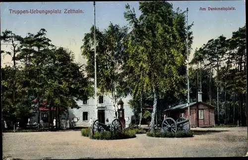 Ak Zeithain in Sachsen, Truppenübungsplatz, Denkmalsplatz
