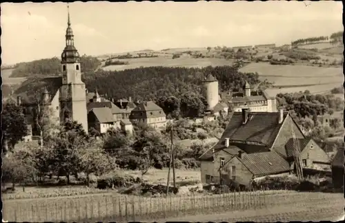 Ak Zschopau im Erzgebirge Sachsen, Blick auf Kirche und Burg