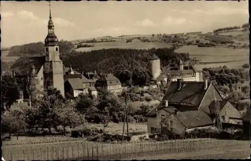 Ak Zschopau im Erzgebirge Sachsen, Blick auf Kirche und Burg