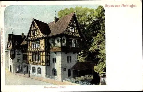 Ak Meiningen in Thüringen, Henneberger Haus
