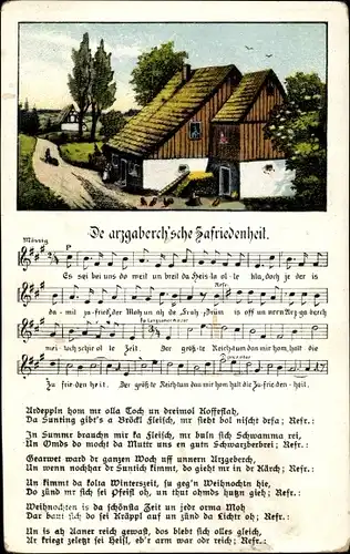 Lied Ak De arzgaberch'sche Zafriedenheit, Erzgebirgische Mundart