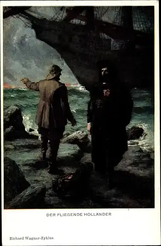 Künstler Ak Leeke, Ferd., Der fliegende Holländer, Richard Wagner Zyklus