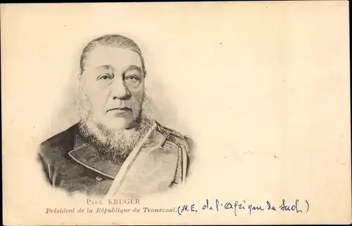 Ak Südafrika, Paul Kruger, President de la Republique du Transvaal