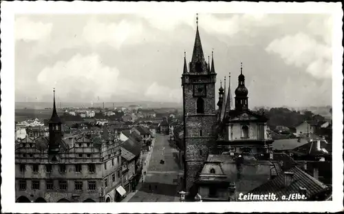 Ak Litoměřice Leitmeritz Region Aussig, Blick auf den Ort