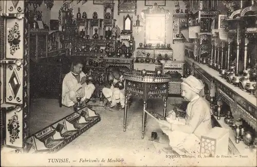 Ak Tunesien, Fabricants de Meubles, Möbelbauer, Maghreb