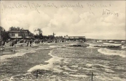 Ak Świnoujście Swinemünde Pommern, Strand