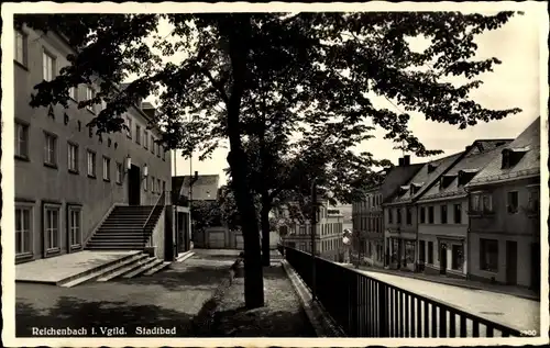 Ak Reichenbach im Vogtland, Stadtbad