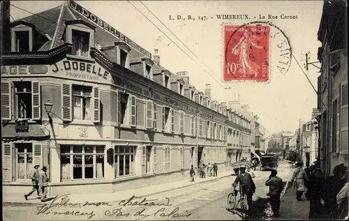 Ak Wimereux Pas de Calais, La Rue Carnot