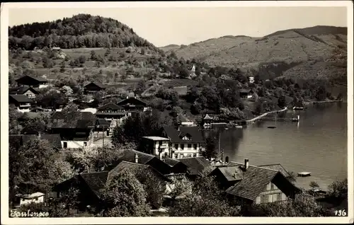 Ak Faulensee Spiez am Thuner See Kanton Bern, Panorama vom Ort