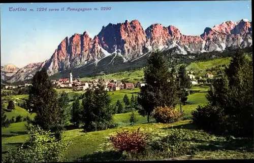 Ak Cortina d'Ampezzo Veneto, verso il Pomaganon