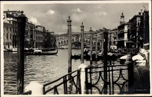 Ak Venezia Venedig Veneto, Rialtobrücke