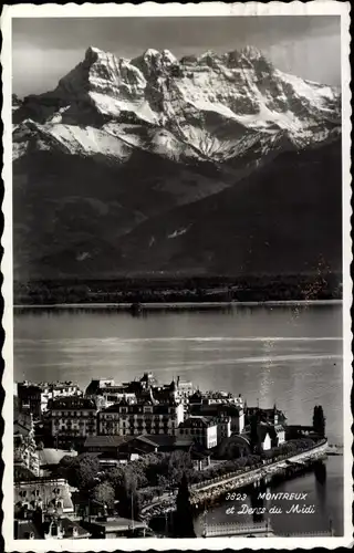 Ak Montreux Kanton Waadt Schweiz, Panorama et la Dents du Midi
