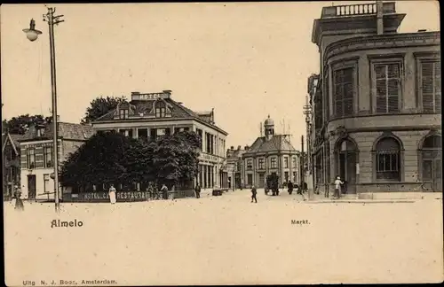 Ak Almelo Overijssel Niederlande, Markt