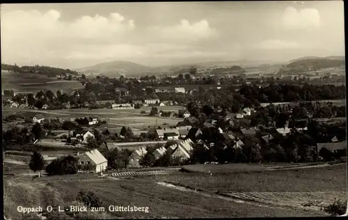 Ak Oppach in der Oberlausitz, Panorama mit Güttelsberg