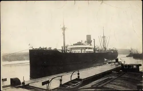 Foto Ak Dampfschiff Bärwald im Hafen