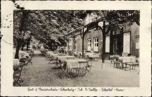 Ak Eckertal Bad Harzburg am Harz, Gasthaus, Pensionshaus Eckerkrug