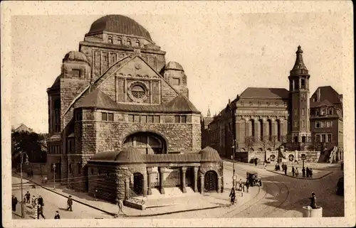 Judaika Ak Essen im Ruhrgebiet, Synagoge, Friedenskirche, Jahrhundertbrunnen