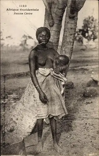 Ak Afrique occidentale, Femme Cerere, Afrikanerin, Barbusig