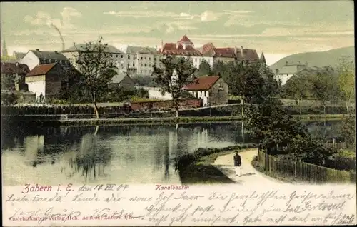 Ak Saverne Zabern Elsass Bas Rhin, Kanalbassin