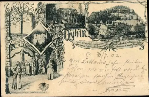 Ak Oybin in Sachsen, Kloster, Refektorium, Mönche