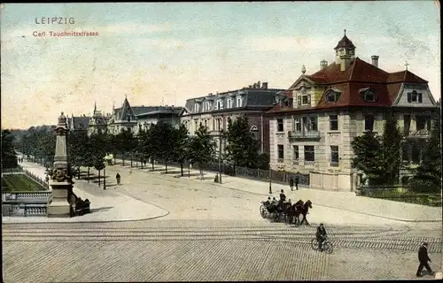 Ak Leipzig in Sachsen, Carl Tauchnitzstrasse, Villen