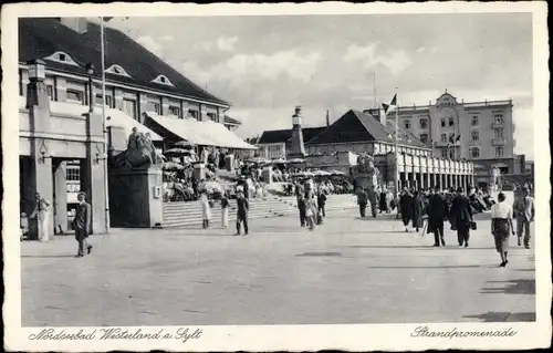 Ak Westerland auf Sylt, Strandpromenade