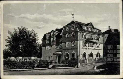 Ak Waldkatzenbach Waldbrunn im Odenwald, Gasthof und Pension Katzenbuckel