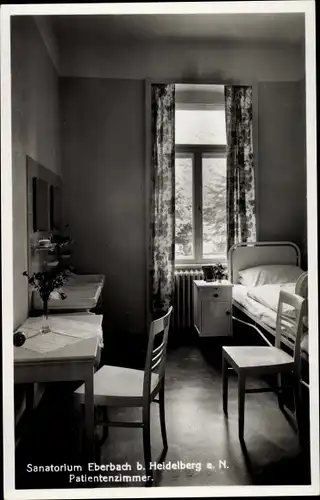 Ak Rockenau Eberbach am Neckar, Sanatorium Eberbach, Innenansicht, Patientenzimmer