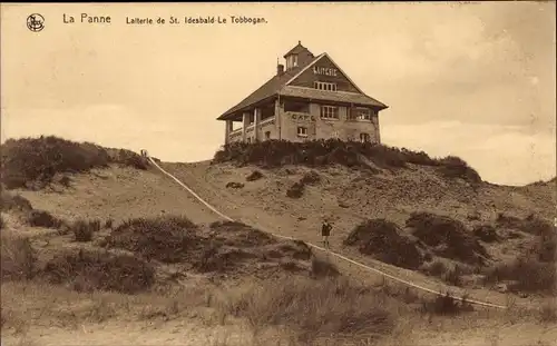 Ak La Panne De Panne Westflandern, Laiterie de St. Idesbald, Le Tobbogan