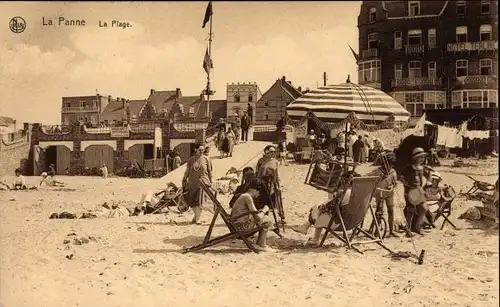 Ak La Panne De Panne Westflandern, La Plage