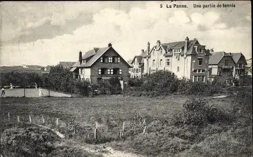 Ak La Panne De Panne Westflandern, Une partie de tennis