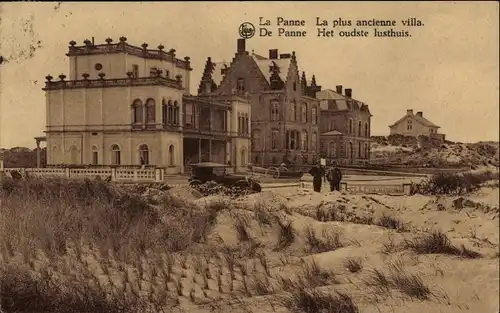 Ak La Panne Westflandern, La plus ancienne villa