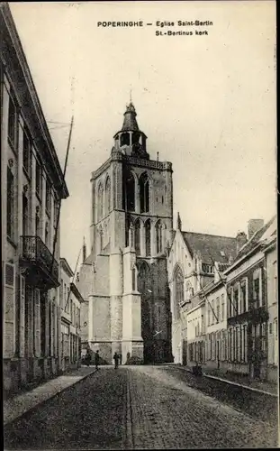 Ak Poperinghe Westflandern, Eglise Saint Bertin