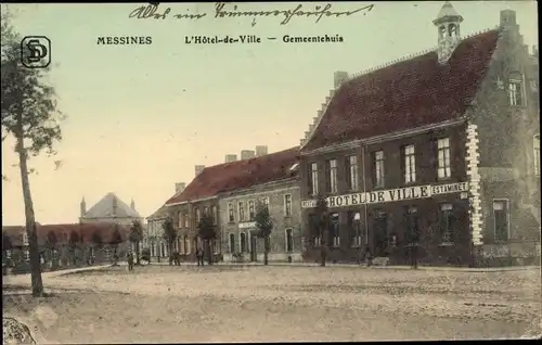 Ak Messines Mesen Westflandern, Hotel de Ville