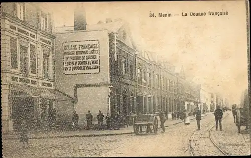 Ak Menin Menen Meenen Lys Westflandern, La Douane francaise