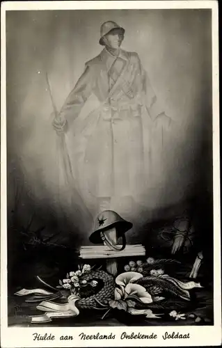Ak Niederlande, Soldatengrab, Hulde aan Neerlands Onbekende Soldaat