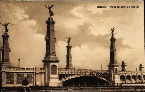 Ak Oostende Ostende Westflandern, Pont de Smet de Naeyer