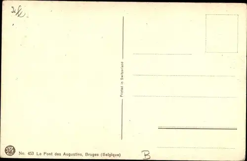 Künstler Ak Bruges Brügge Flandern Westflandern, Le Pont des Augustins, Brücke