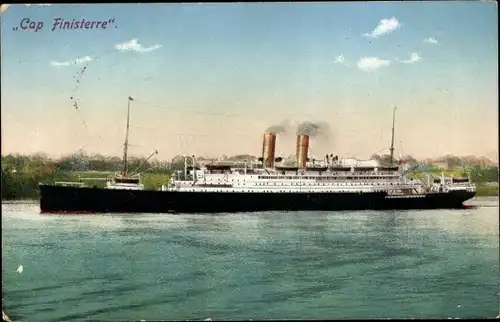 Ak Dampfer Cap Finistere, HSDG